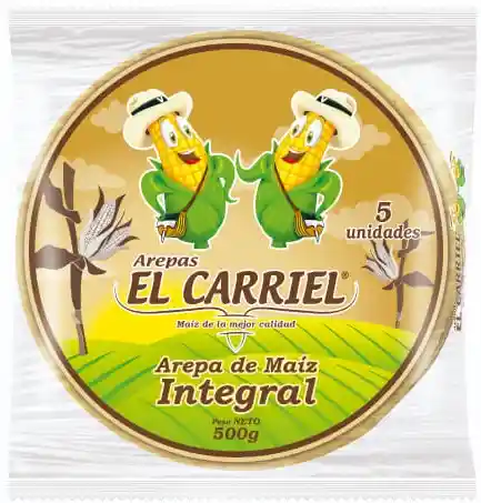 El Carriel Arepa Integral X 5 Und X 500 Gr