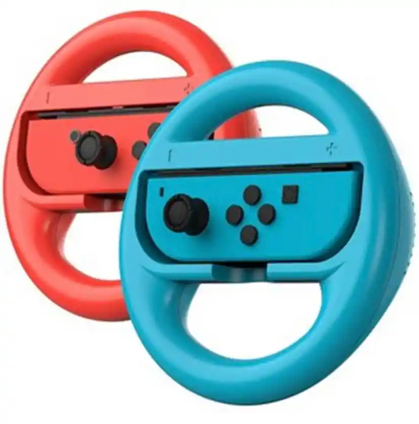 Volante Nintendo Switch Para Joycon 2 Unidades Timón Rueda Neon