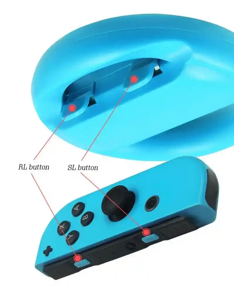 Volante Nintendo Switch Para Joycon 2 Unidades Timón Rueda Neon