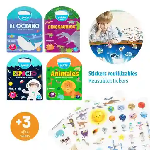 Mi Primer Libro De Stickers Reutilizables Actividades Niños Animales