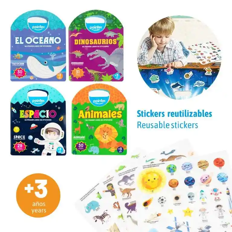 Mi Primer Libro De Stickers Reutilizables Actividades Niños Espacio