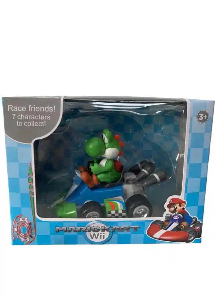 Mario Kart Carros Super Mario Bros Figura Carrito Colección De Yoshi