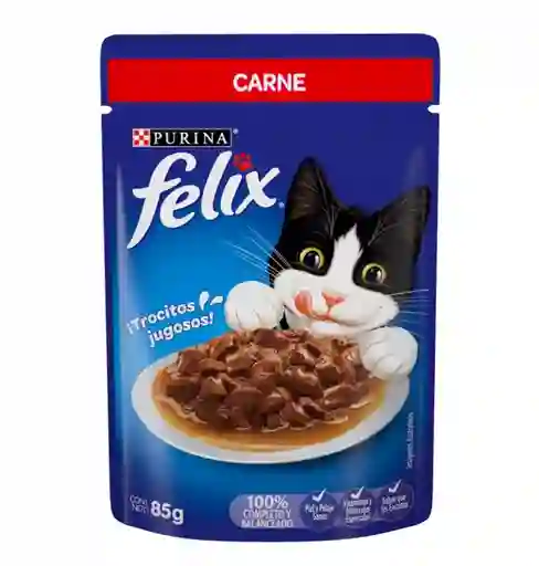 Alimento Humedo Felix Pouch Gato Sobre Carne 85g Felix Gatos Pouch