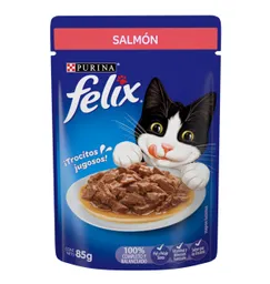 Alimento Humedo Felix Pouch Gato Sobre Salmon 85g Felix Gatos Pouch
