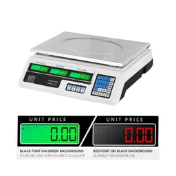 Báscula Digital De Cálculo De Precio Electrónico Bandeja De 40 Kg…