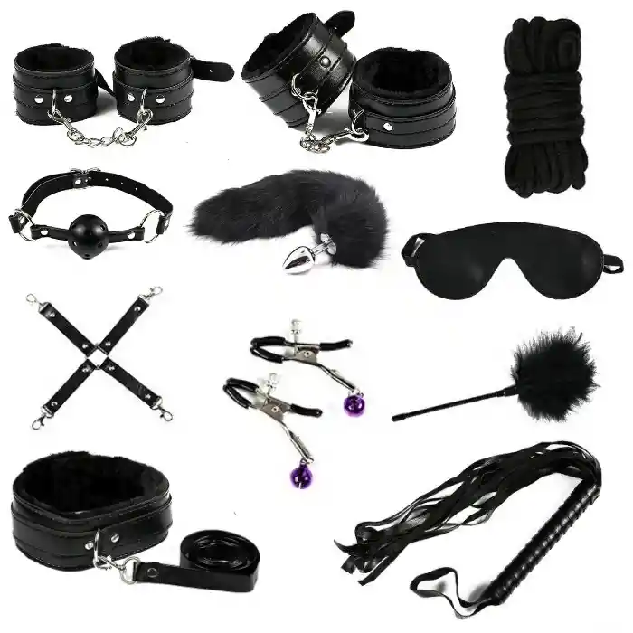 Kit Sado Sadomasoquismo Bondage Bdsm 11 Piezas