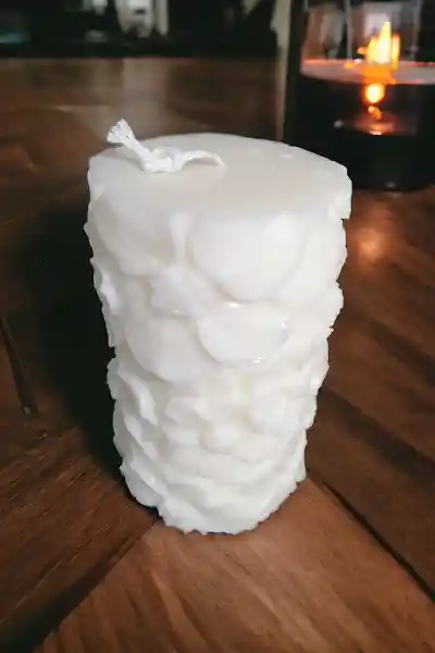 Vela Cilindro De Flores