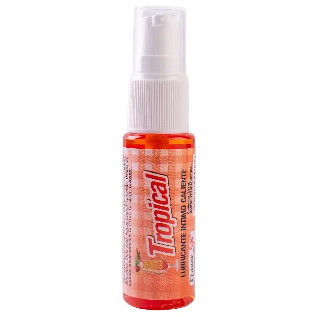 Lubricante Intimo Caliente Tropical X 20 Ml Flavor Sex