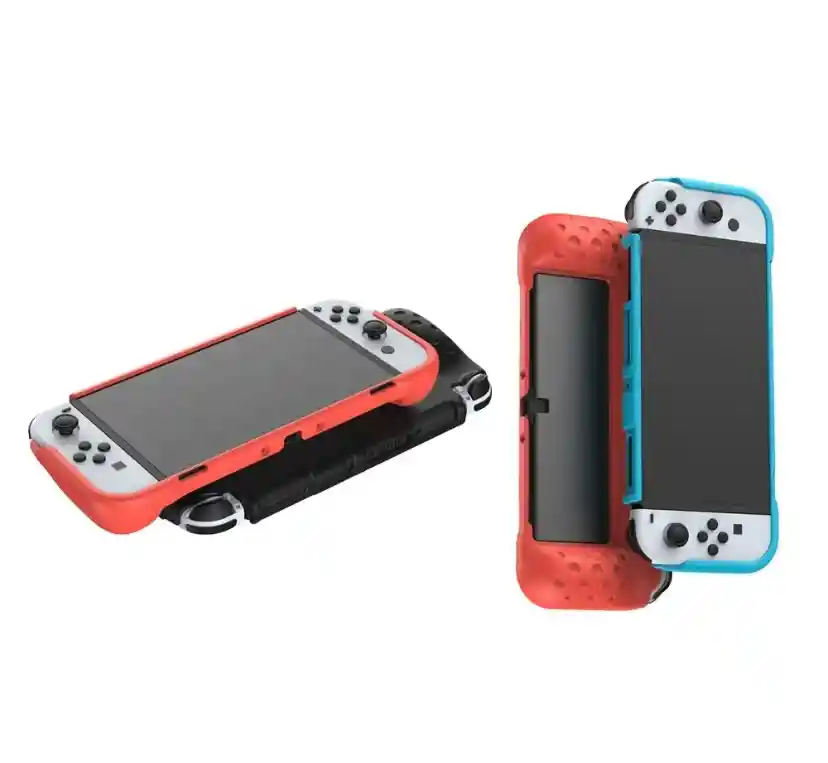 Funda Protectora Dobe Tpu + Vidro Templado Compatible Nintendo Switch Oled Roja