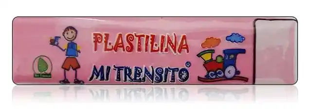 Plastilina En Barra Color Rosado 55 Gr Mi Trencito