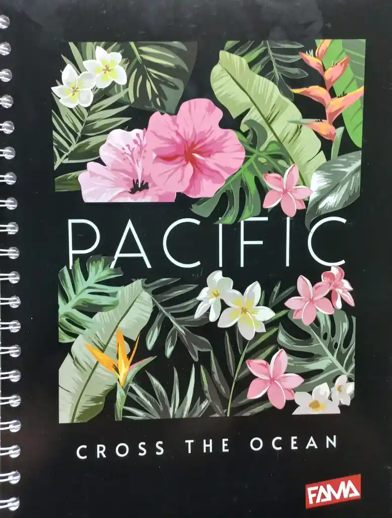 Cuaderno Argollado Grande Femenino, 80h Linea Corriente - Fama