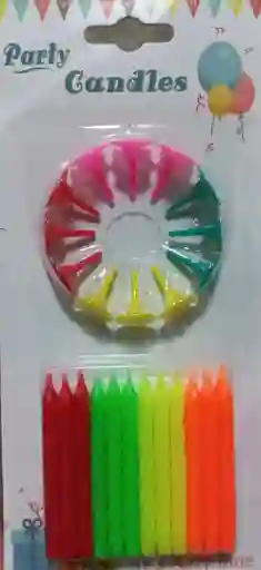 Velas Para Pastel Con Base X24
