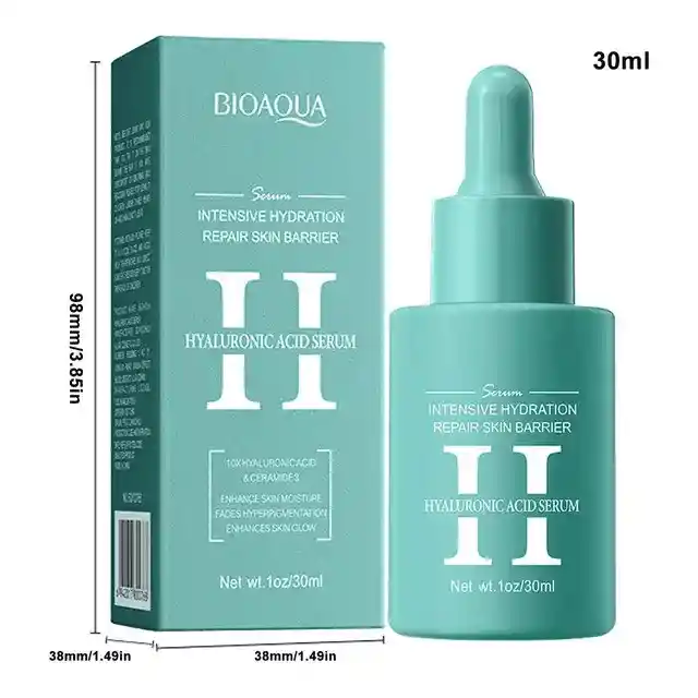 Serum Ácido Hialurónico Y Ceramidas Bioaqua X30ml - Reduce Los Poros.