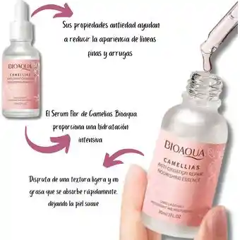 Serum Camelias Antioxidante Bioaqua X30ml – Relajante Facial Antiarrugas.