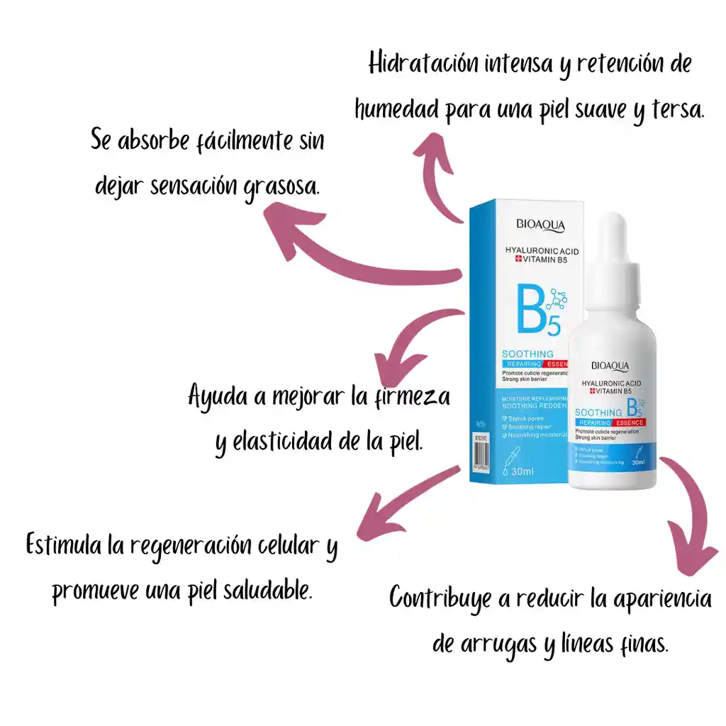 Serum Hidratante Con Acido Hialuronico Y Vitamina B5 X30ml Bioaqua