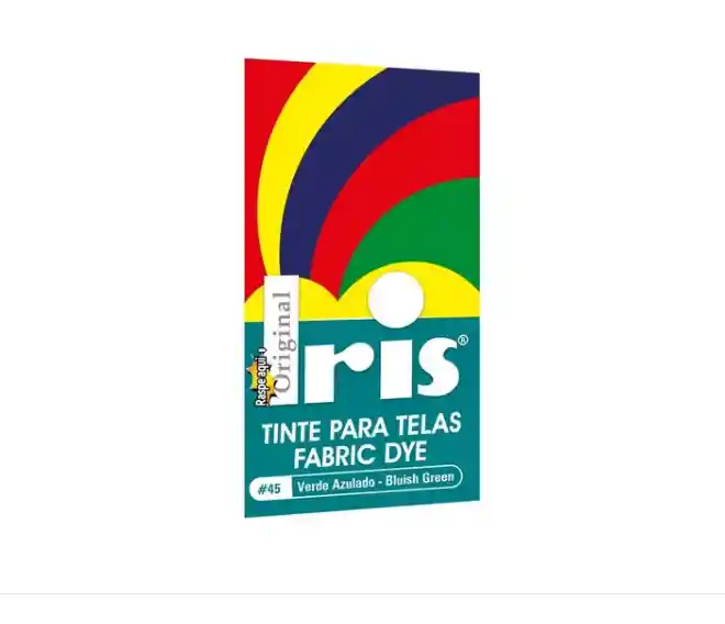 2 Tintura Iris Ropa Color Verde Azulado Tinte Tela Pigmento Textil Colorante 45