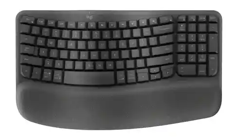 Logitech Teclado Wave Keys Negro Ergonómico Inalámbrico