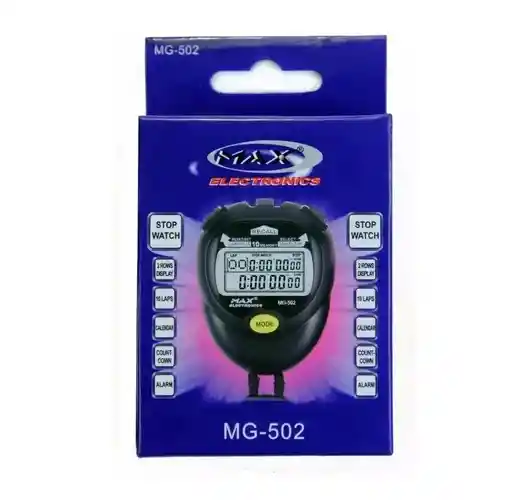 Cronometro Max Mg502 Profesional 10 Tiempos Alarma Timer