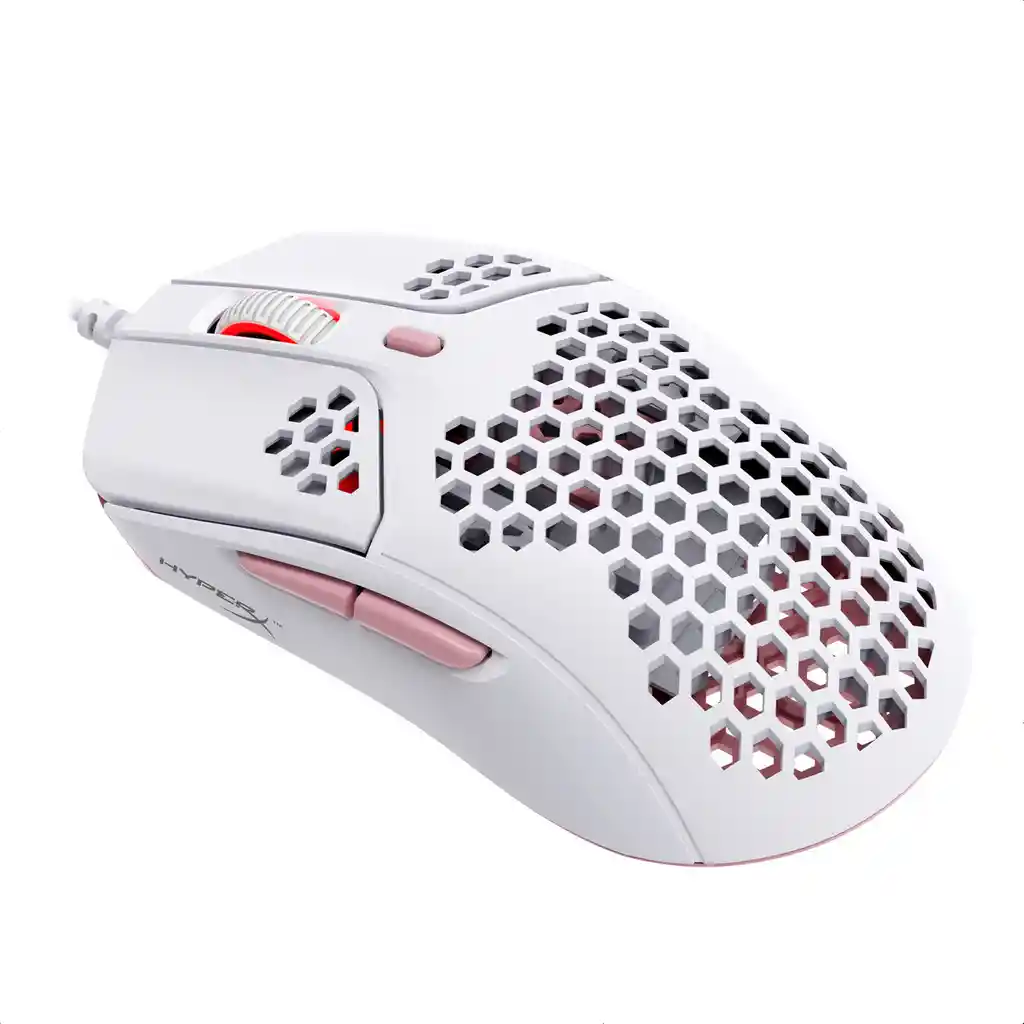 Hyperx Pulsefire Haste, Mouse Gamer Rgb 16000dpi, Blanc/rosa