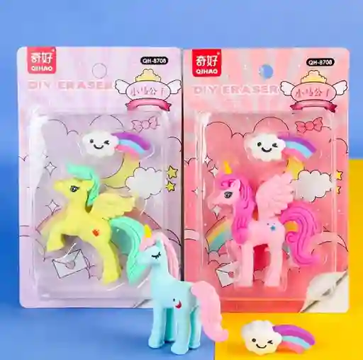 Set Borradores De Figuras Unicornio Para Niña Qihao