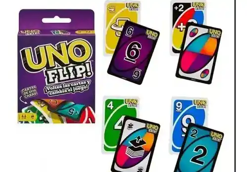 Uno Juego De Cartas Flip Cartas Doble Cara