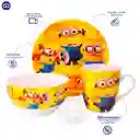 Set 3 Piezas Vajilla Infantil Vaso Taza Plato Minions