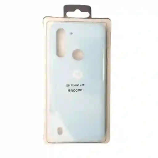 Forro Silicone Case Motorola G8 Power Lite Azul Celeste
