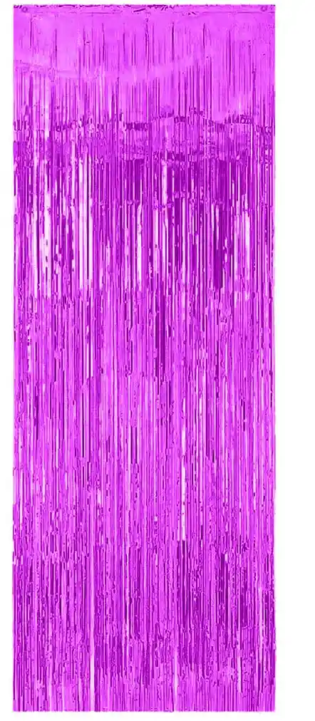 Cortina Metalizada Fucsia - 1x2 M