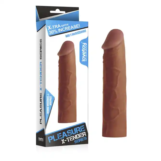 Add 1 '' Pleasure X Tender Penis Brown