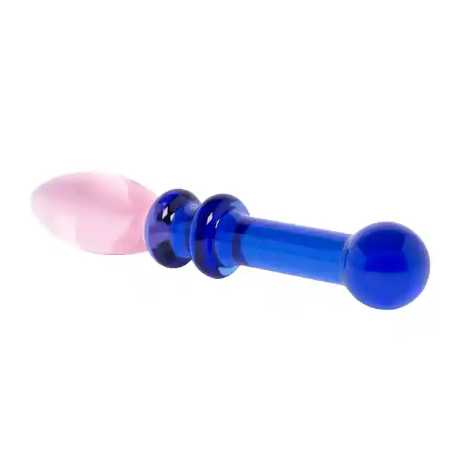 Crystal Blue Dildo Vidrio