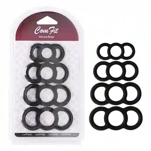 Com Fit Silicone Rings Negras