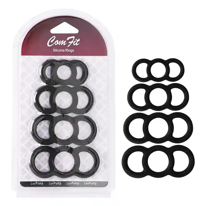 Com Fit Silicone Rings Negras