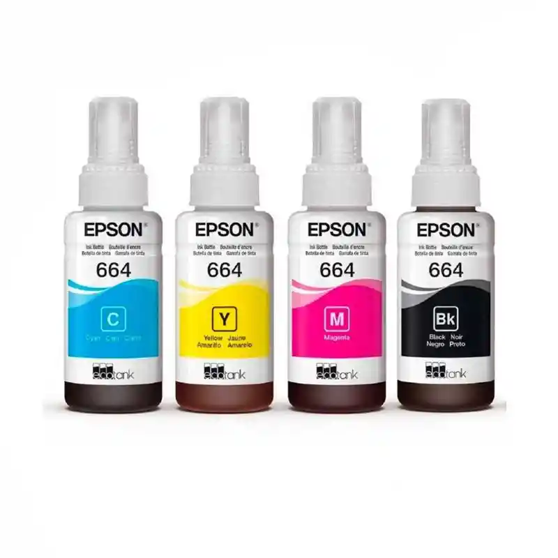 Kit Tintas 664 Para Impresoras Epson