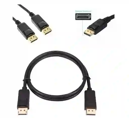 Cable Display Port A Display Port De 1.5 Metros V1.4 2k 4k Macho @ 165hz Monitor Dp- T. Video Dp