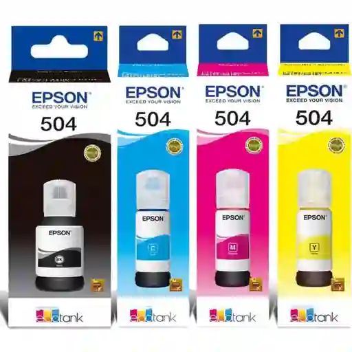 Kit Tintas 504 Para Impresoras Epson