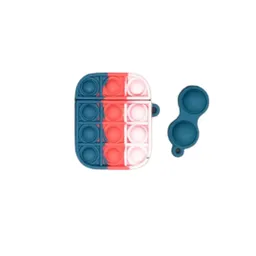 Pop It Funda De Silicona Airpods Rojo Y Azul