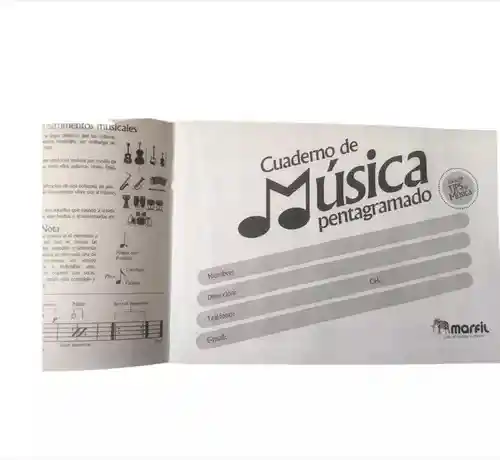 Cuaderno Musical Pentagramado