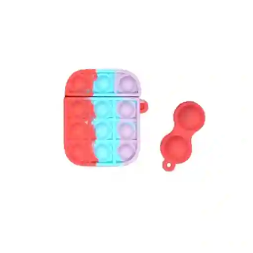 Pop It Funda De Silicona Airpods Rojo, Azul Y Morado