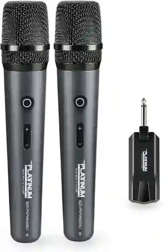 Microfono De Mano Doble Inalambrico Recargable Karaoke