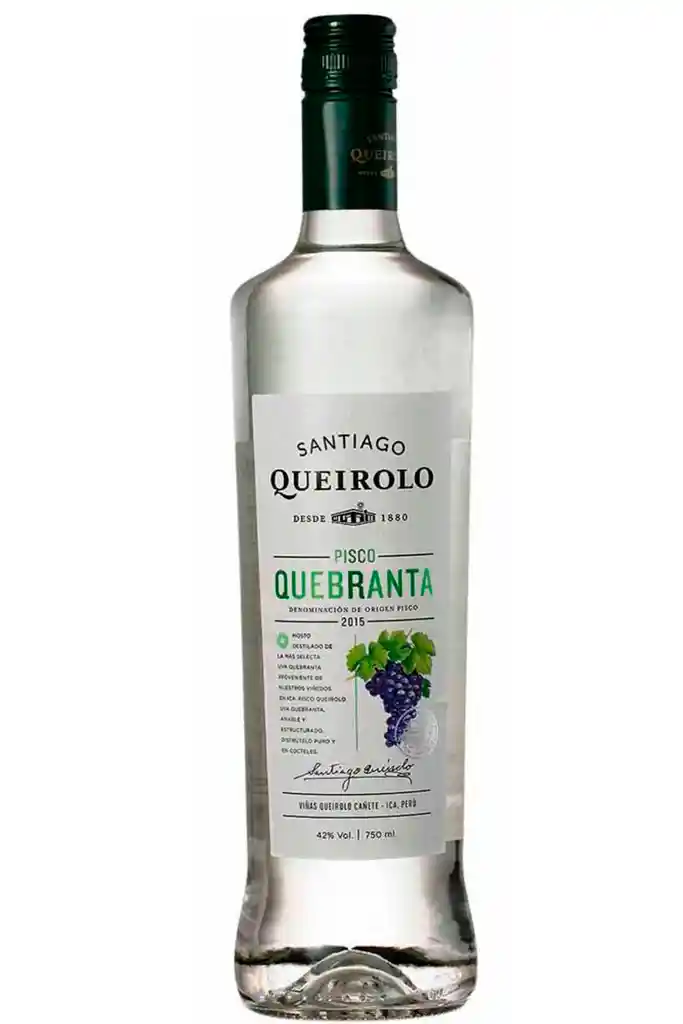 Pisco Santiago Queirolo Puro Quebranta X 700 Ml