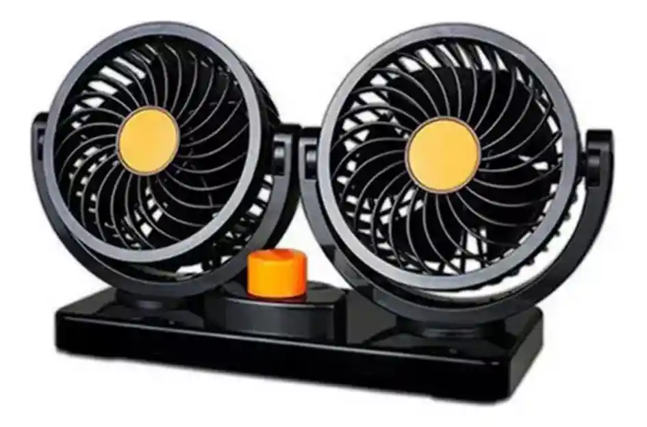 Ventilador Dual Para Carro Auto Interior 360° Cigarrera