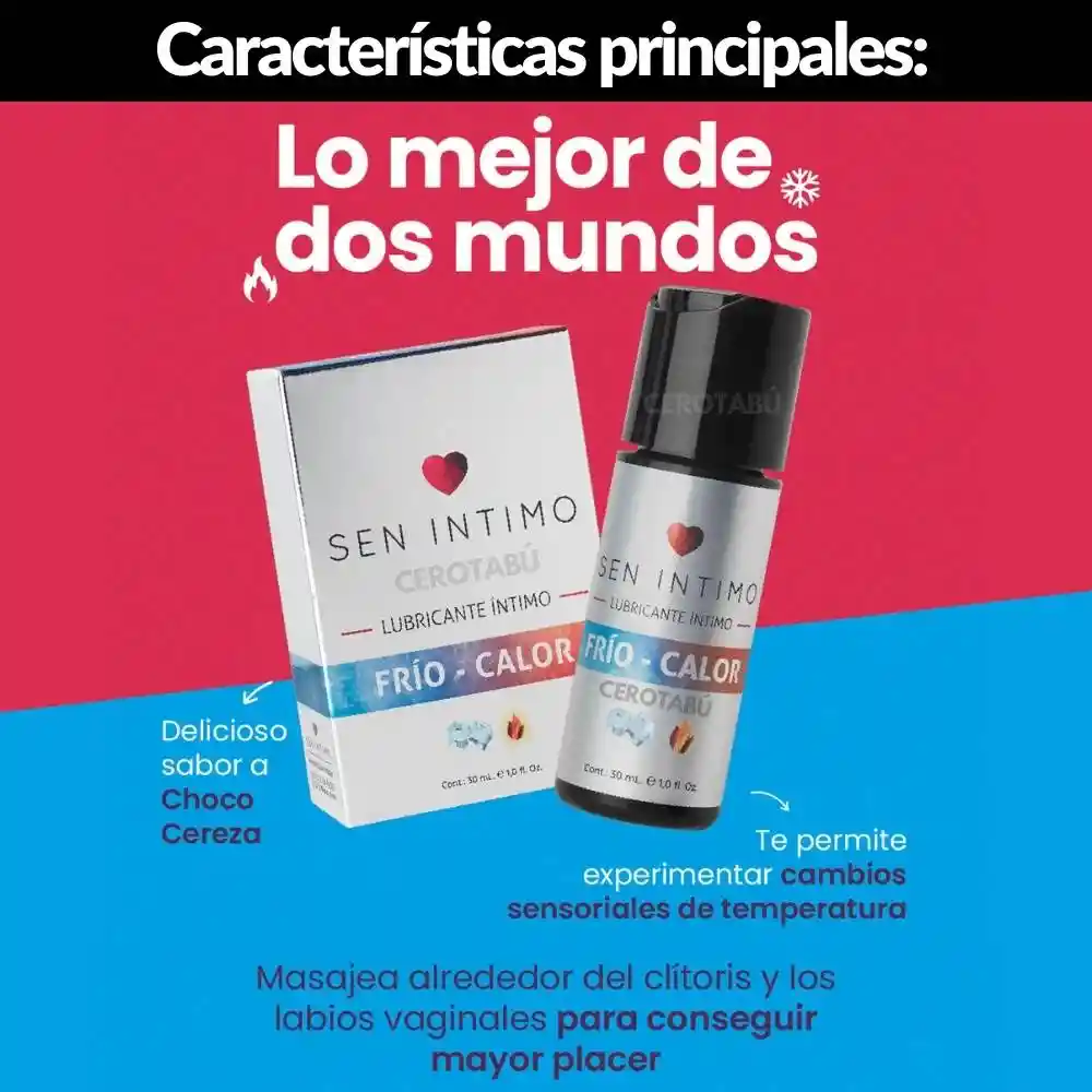 Lubricante Multiorgasmos Sensación Frio Calor Sen Intimo X30 Ml