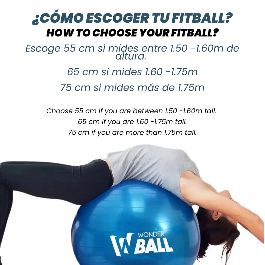 Balón Pilates Fitball Yoga Pelota 55cm - Sportfitness