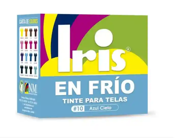 Tintura En Frio Tinte Iris Anilina Ropa Color Azul Cielo #10