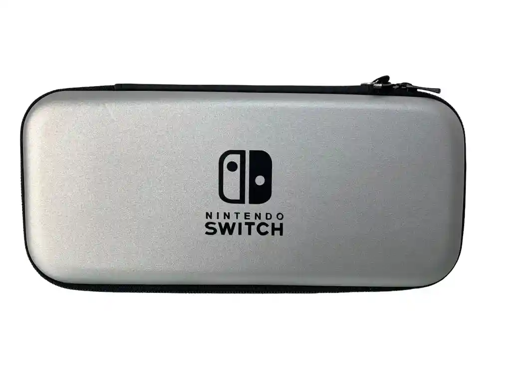 Estuche Rigido Viajero Plateado Para Nintendo Switch