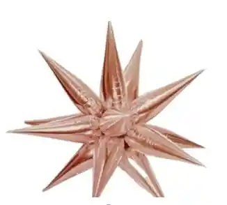 Globo Foil Estrella Oro Rosa 12 Puntas