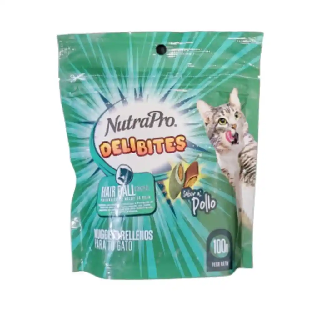 Snack Para Gato Delibites Pollo Hairball 100gr