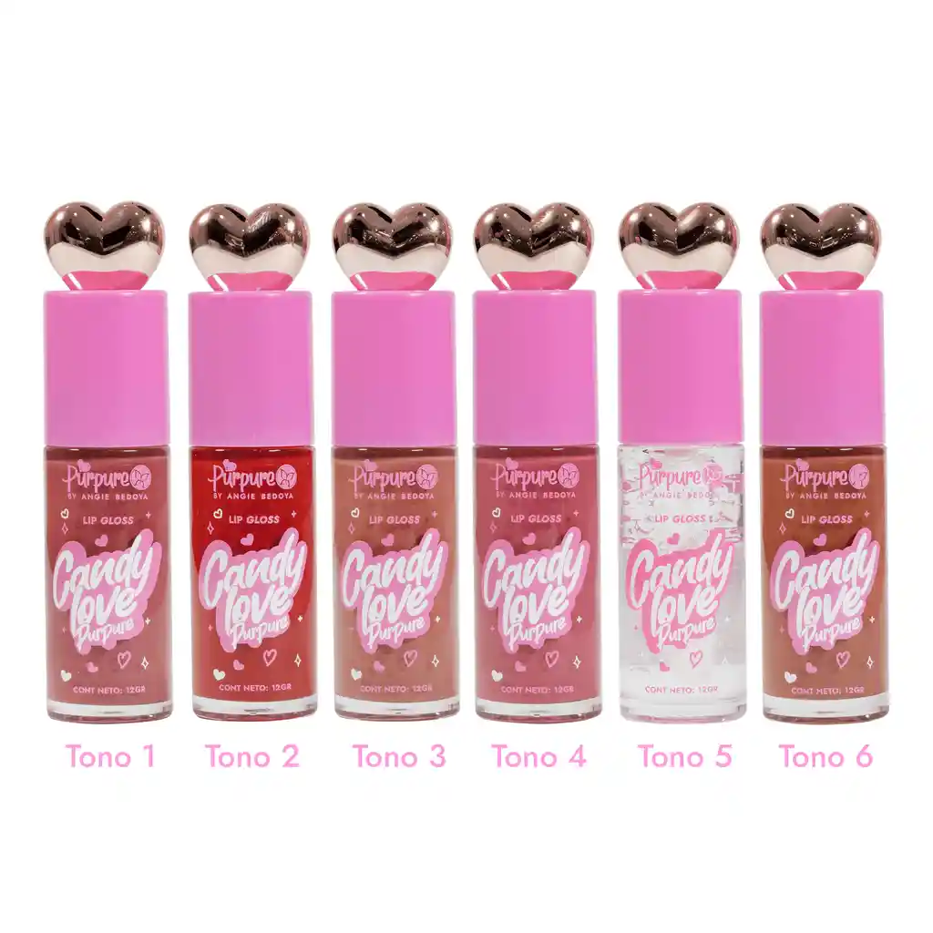 Lip Gloss Candy Love Purpure Tono 6