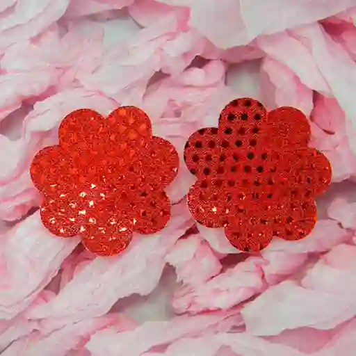 Red Flower Sequin Nipple..