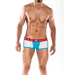 Boxer Corto Sexy Tejido En Malla Turquesmturquesa